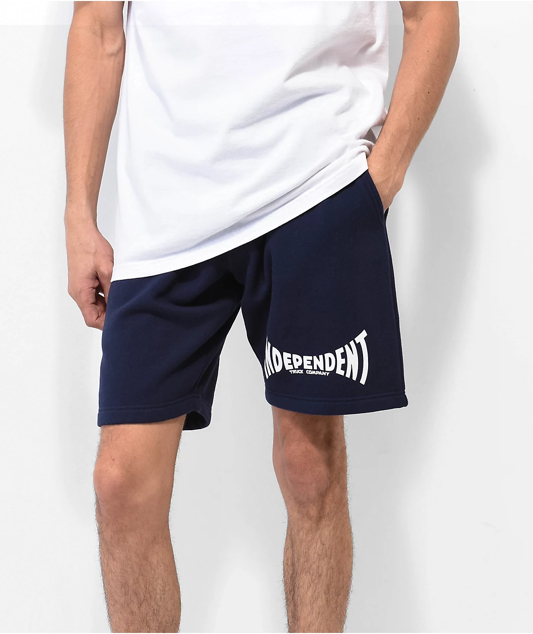Independent Spanning Navy Sweatshorts - Image 2