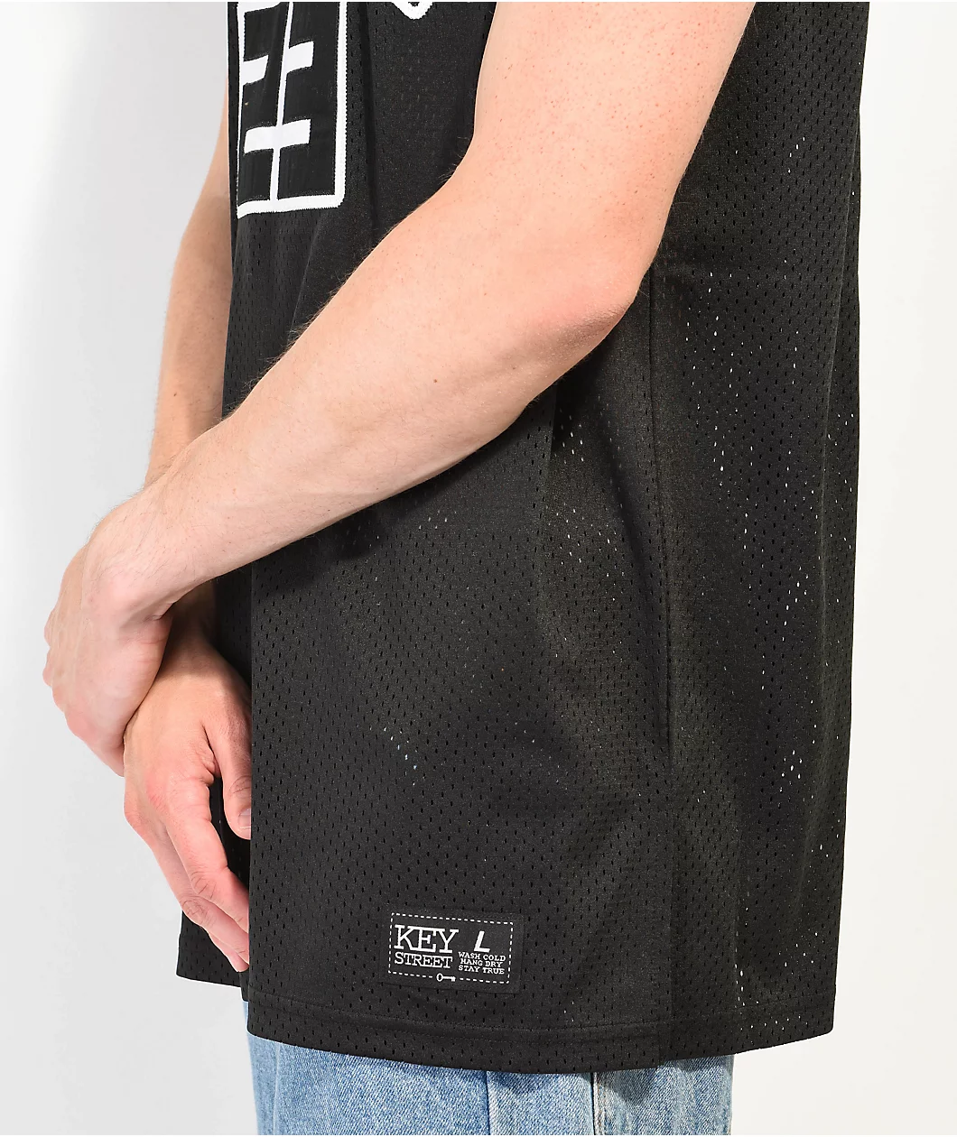 Key Street Black & Blue Basketball Jersey - Image 4