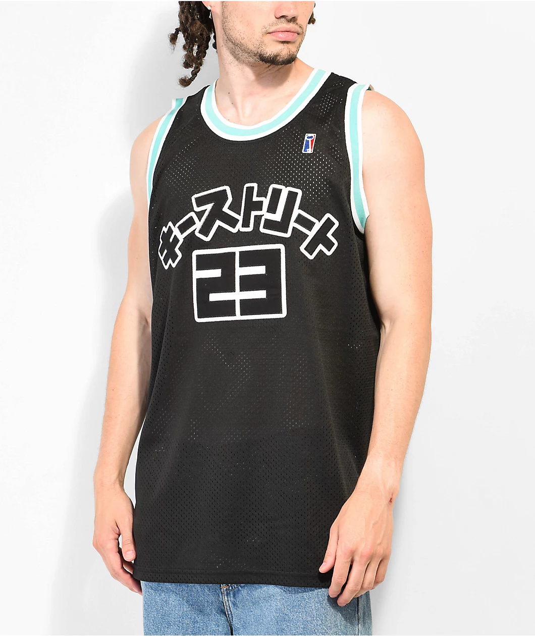 Key Street Black & Blue Basketball Jersey - Image 2
