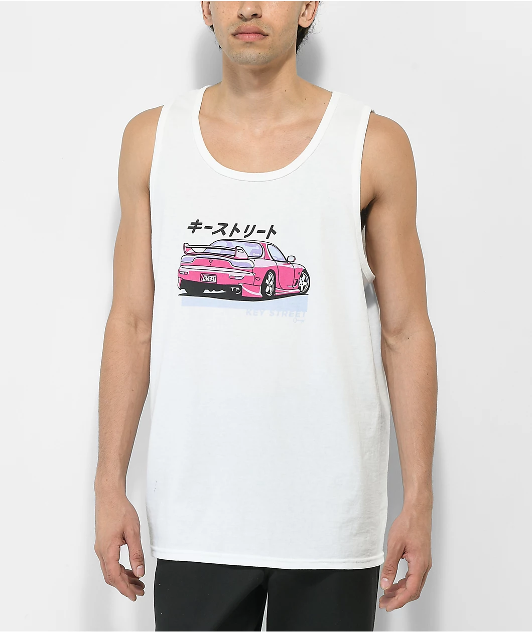 Key Street Kaiten White Tank Top