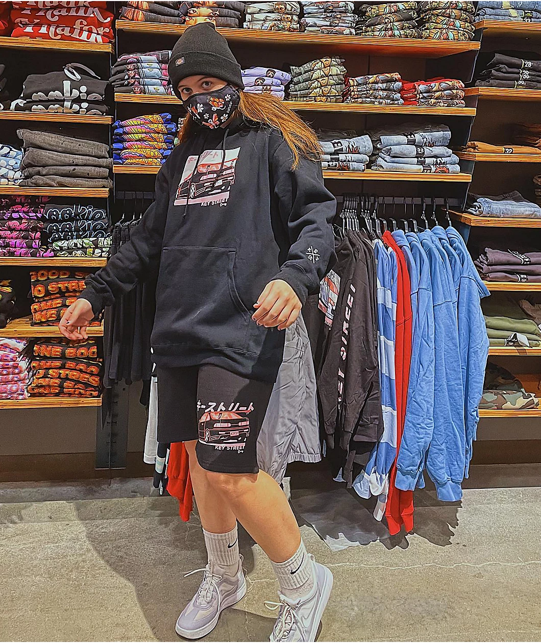 Key Street Moto Ichiban Black Sweat Shorts - Image 3