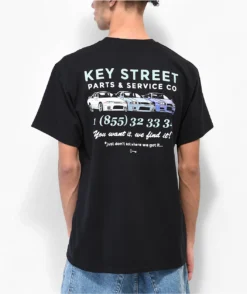 Key Street Parts & Services Black T-Shirt