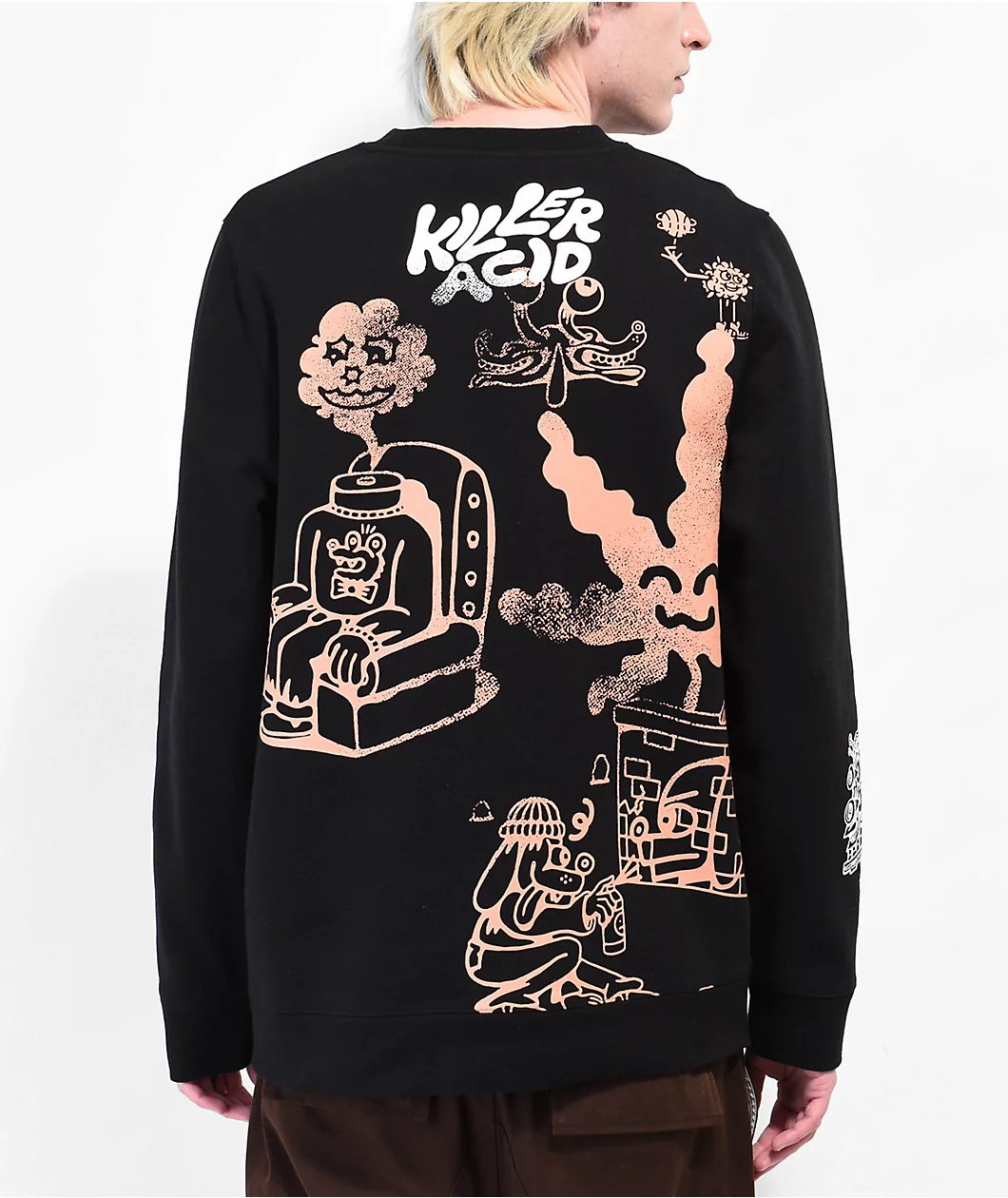 Killer Acid DIY Black Crewneck Sweatshirt - Image 2