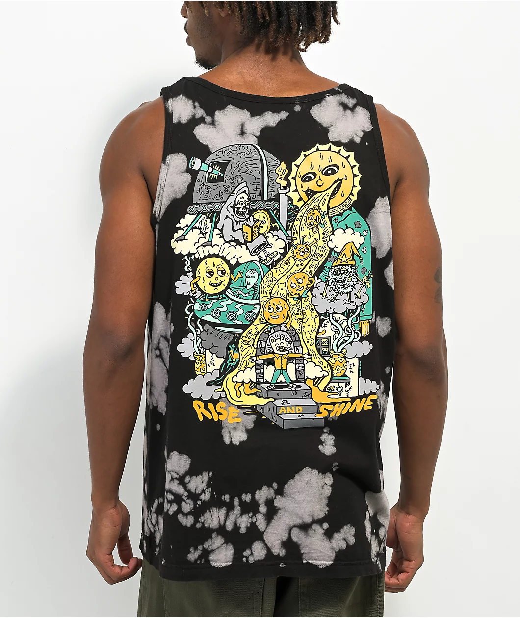Killer Acid Rise And Shine Bleach Dye Tank Top