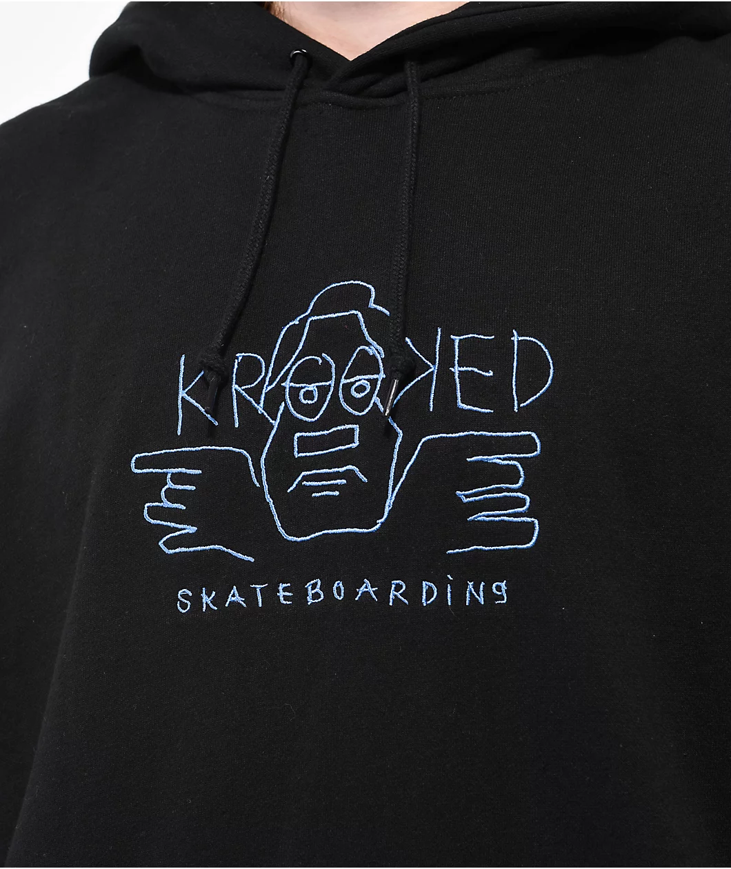 Krooked Arketype Raw Black Hoodie - Image 3