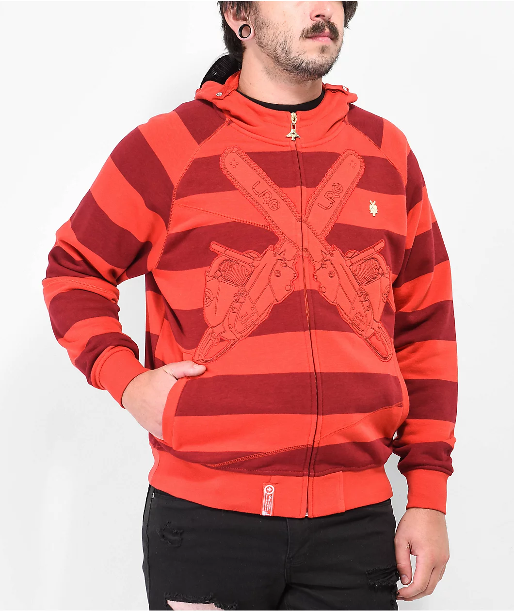 LRG Friday The 47th Red Zip Hoodie - Image 3