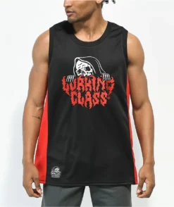 Lurking Class By Sketchy Tank Black Basketball Jersey