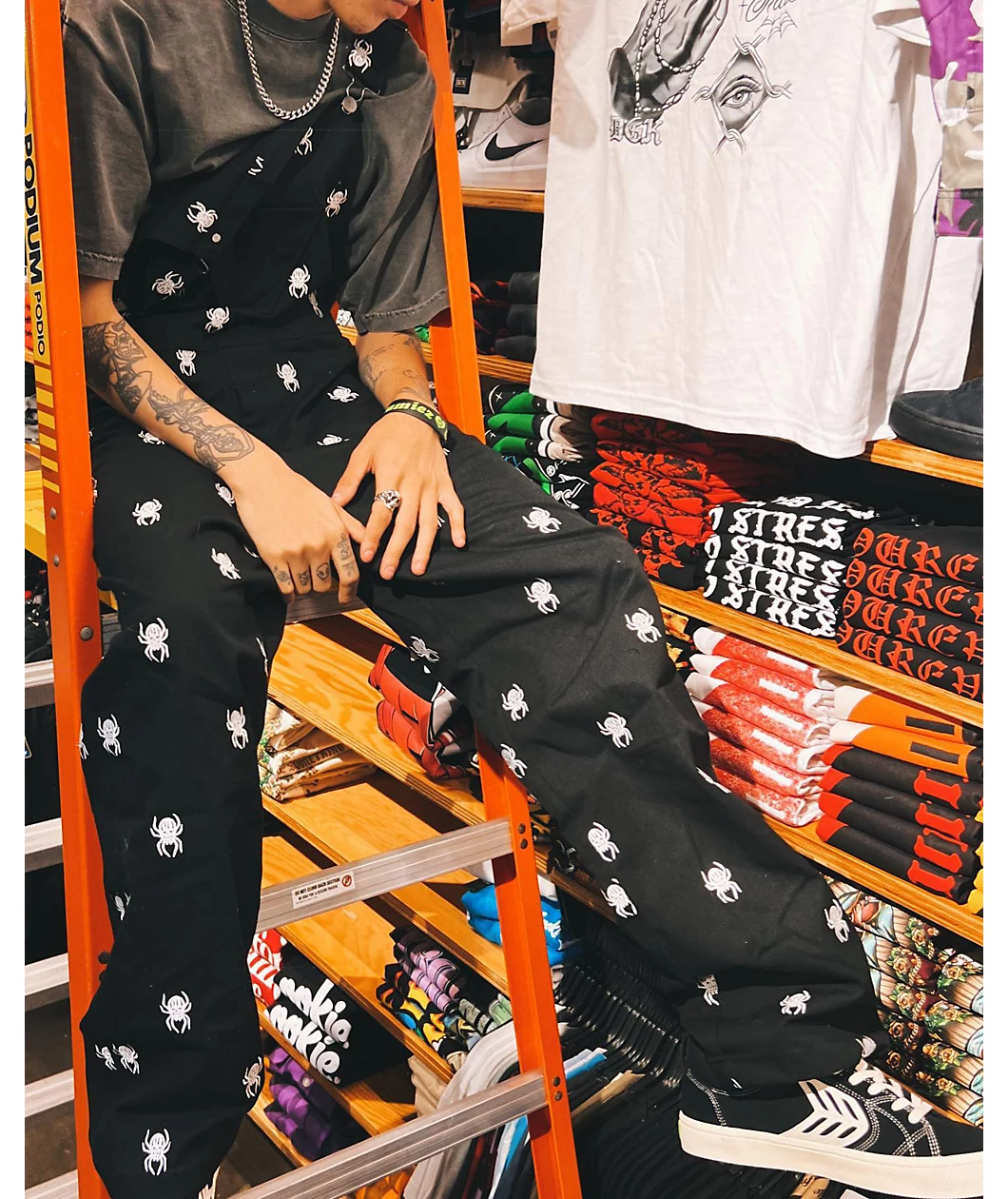 Lurking Class By Sketchy Tank Spider Black Overalls - Image 5