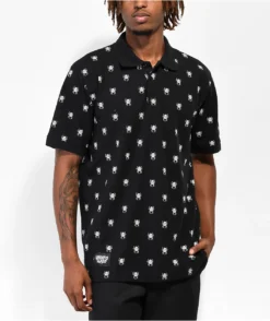 Lurking Class By Sketchy Tank Spider Black Polo Shirt
