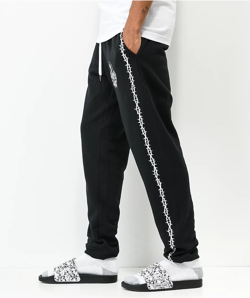 Lurking Class By Sketchy Tank Thorns Black Jogger Sweatpants - Image 4