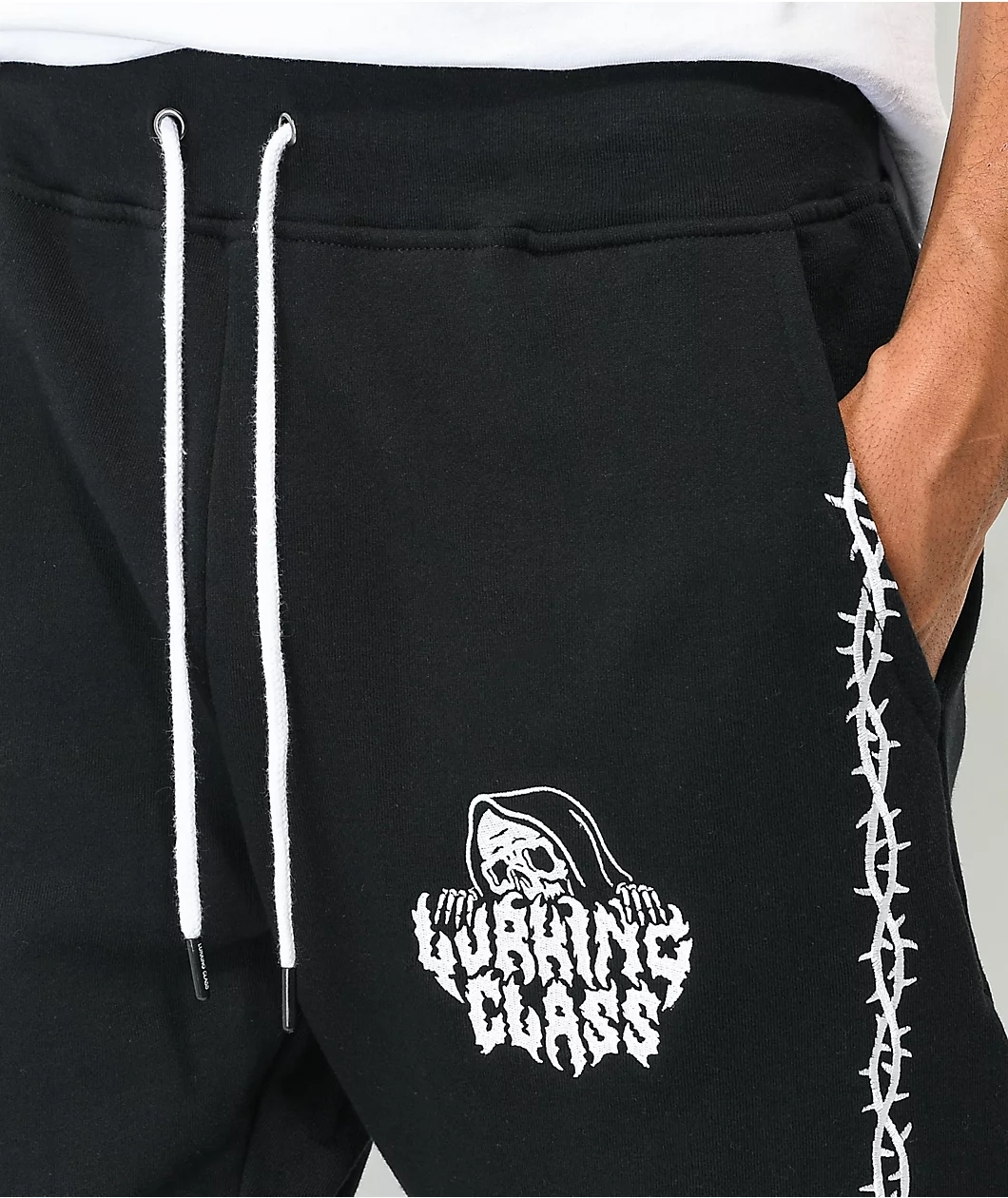 Lurking Class By Sketchy Tank Thorns Black Jogger Sweatpants - Image 5