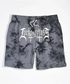Lurking Class By Sketchy Tank Tomb Black & Grey Tie Dye Sweat Shorts