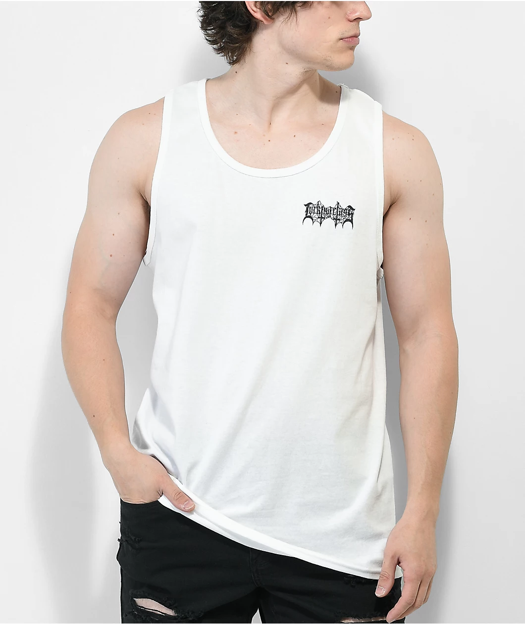 Lurking Class By Sketchy Tank Tomb White Tank Top - Image 2
