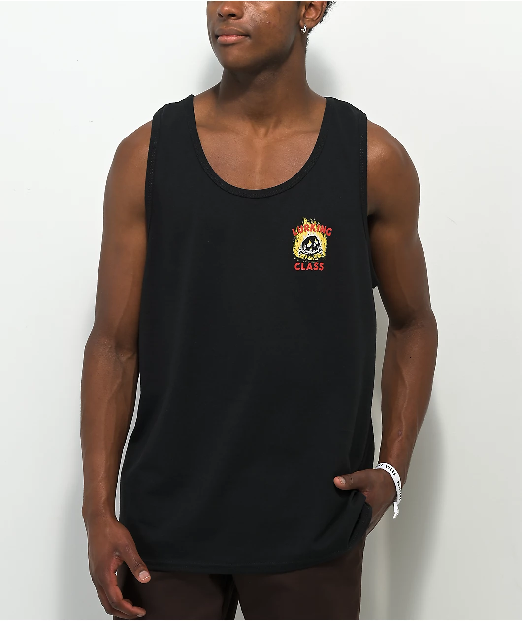 Lurking Class By Sketchy Tank X Stikker Trust Black Tank Top - Image 2