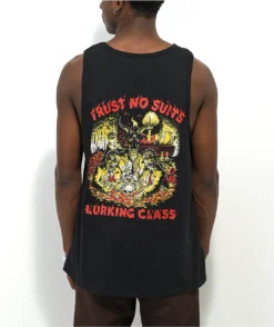 Lurking Class By Sketchy Tank X Stikker Trust Black Tank Top