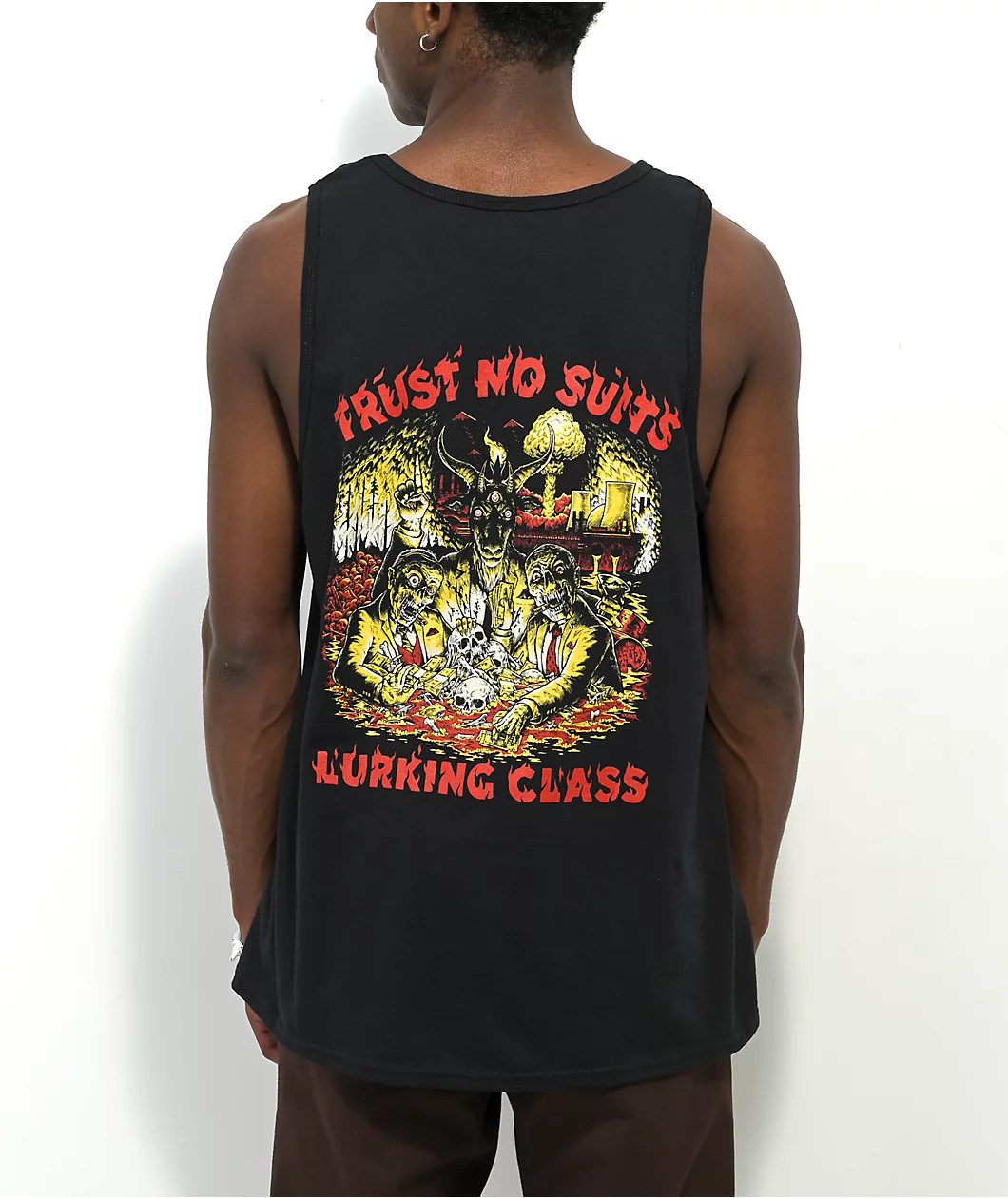 Lurking Class By Sketchy Tank X Stikker Trust Black Tank Top