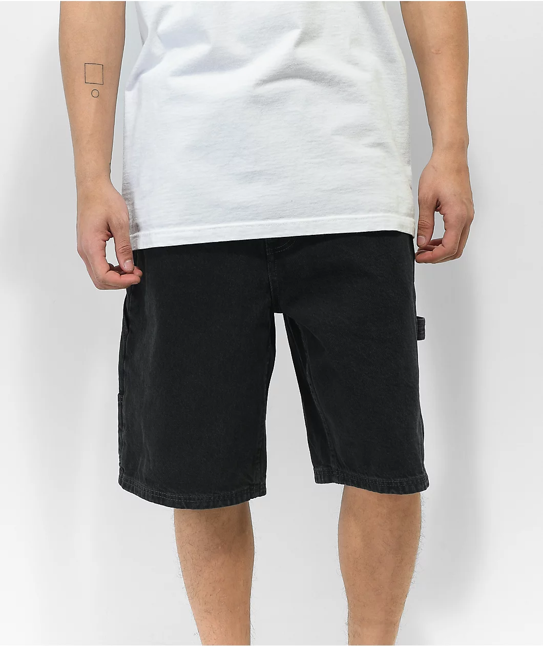 Monet Carve Black Wash Denim Shorts - Image 2