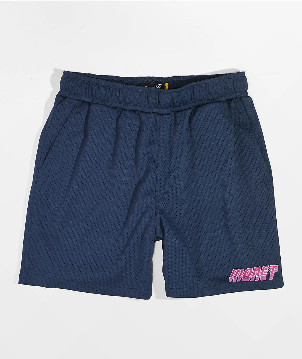 Monet Coast Navy Blue Mesh Shorts