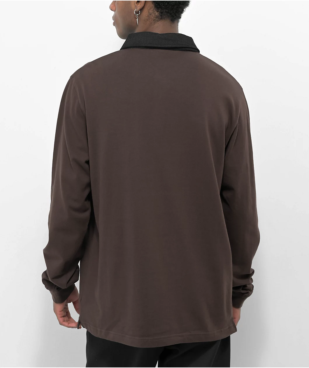 Monet Don't Hate Java Long Sleeve Polo Shirt - Image 2