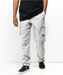 Ninth Hall Trance Light Grey Cargo Pants