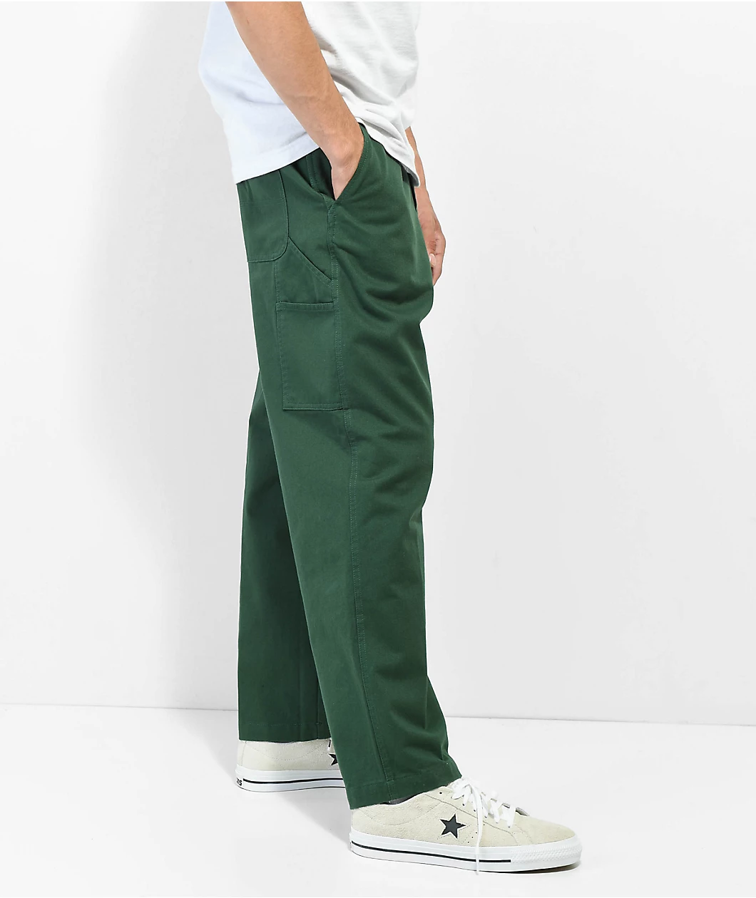 Obey Hardwork Green Carpenter Pants - Image 3