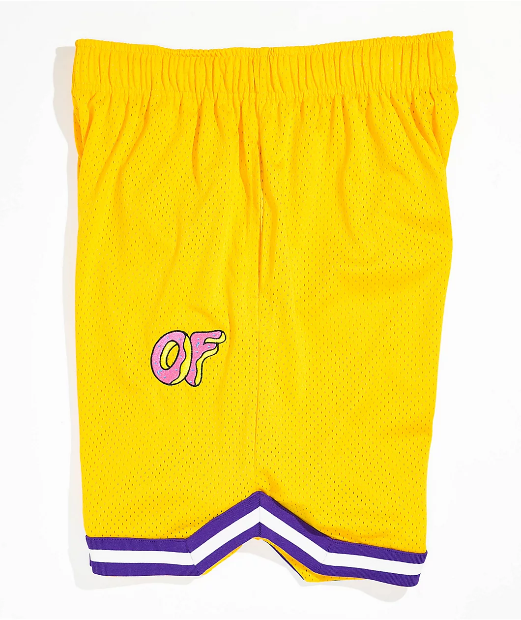 Odd Future OFWGKTA Yellow Basketball Shorts - Image 4
