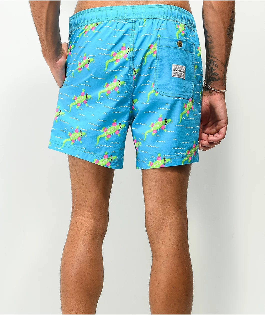 Party Pants Lazy River Blue Board Shorts - Image 4