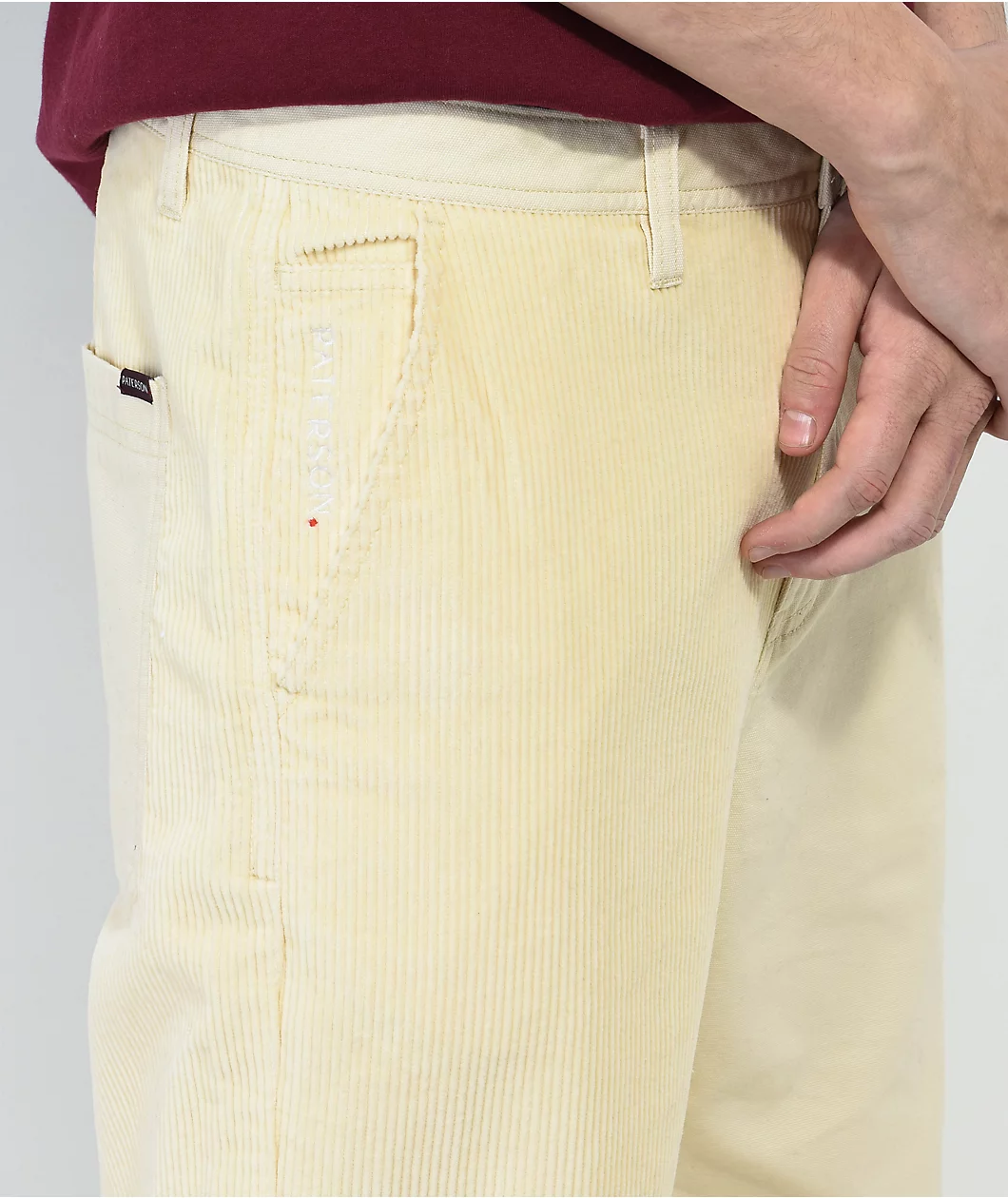 Paterson Cream Corduroy Blocked Skate Pants - Image 7