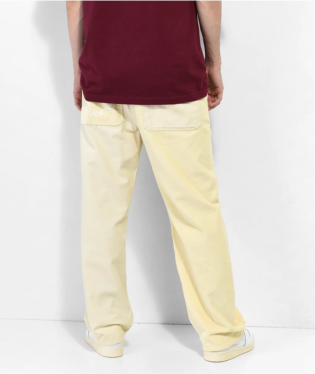 Paterson Cream Corduroy Blocked Skate Pants - Image 2