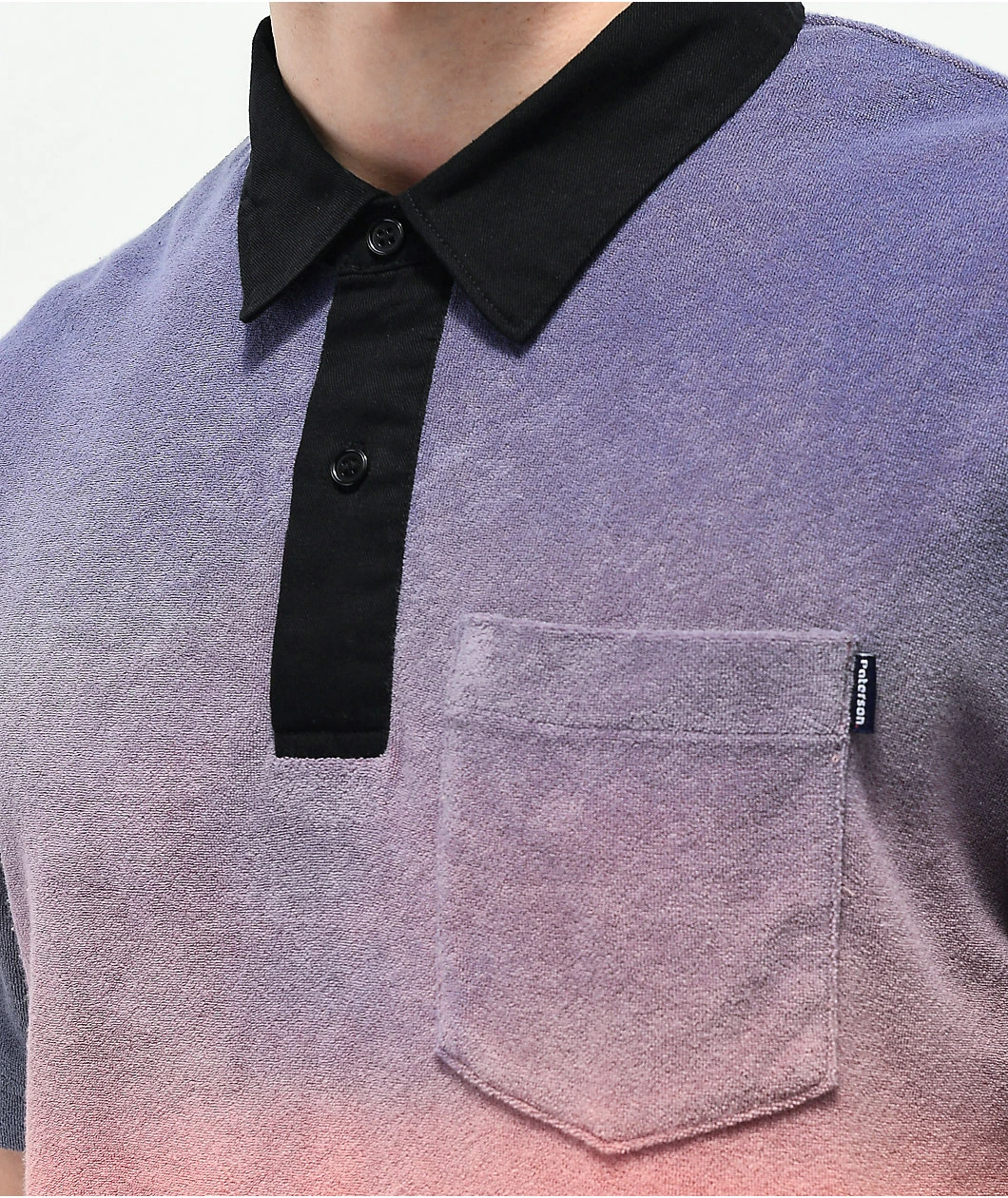 Paterson Terry Blue & Red Gradient Polo Shirt - Image 3