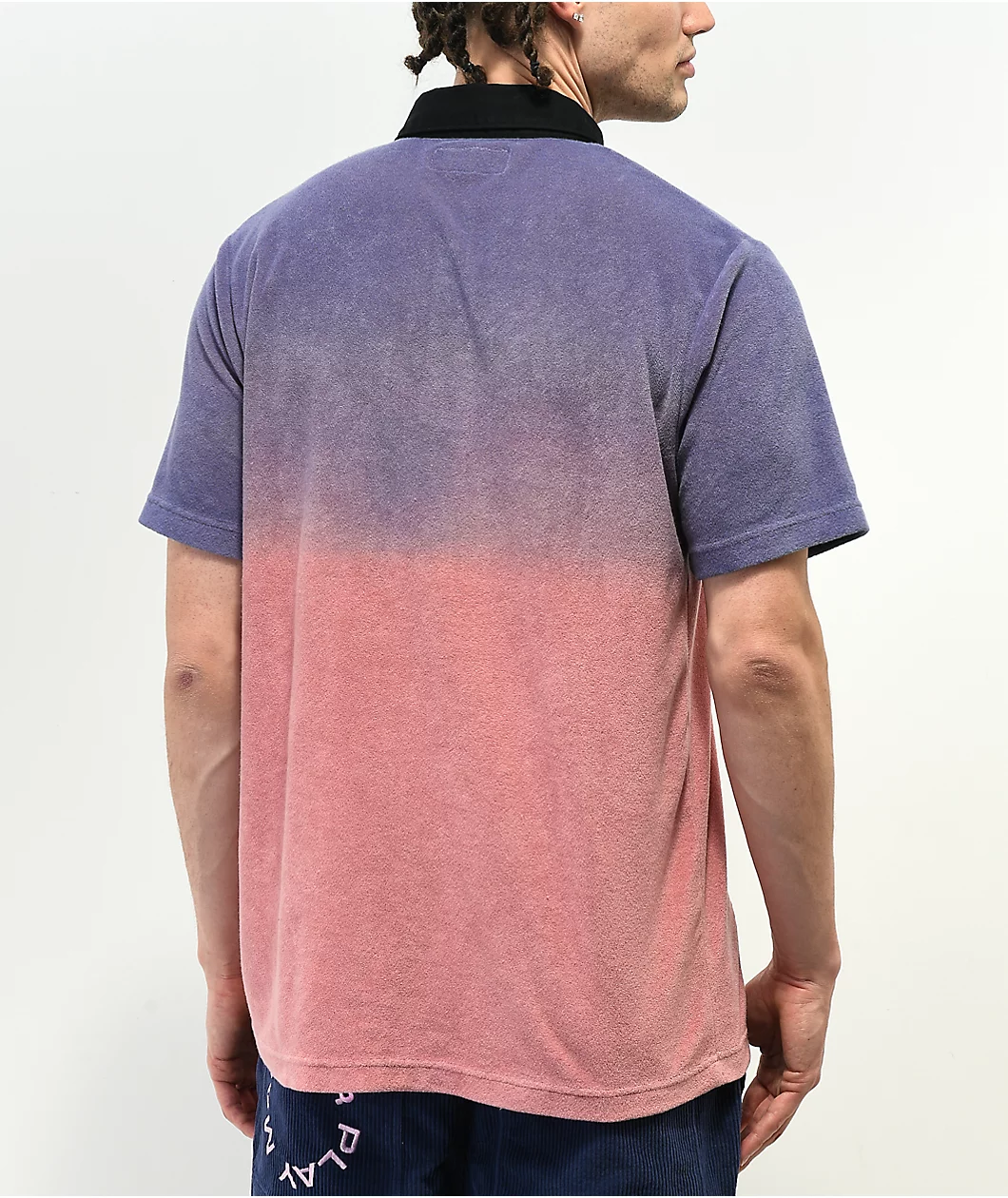 Paterson Terry Blue & Red Gradient Polo Shirt - Image 2