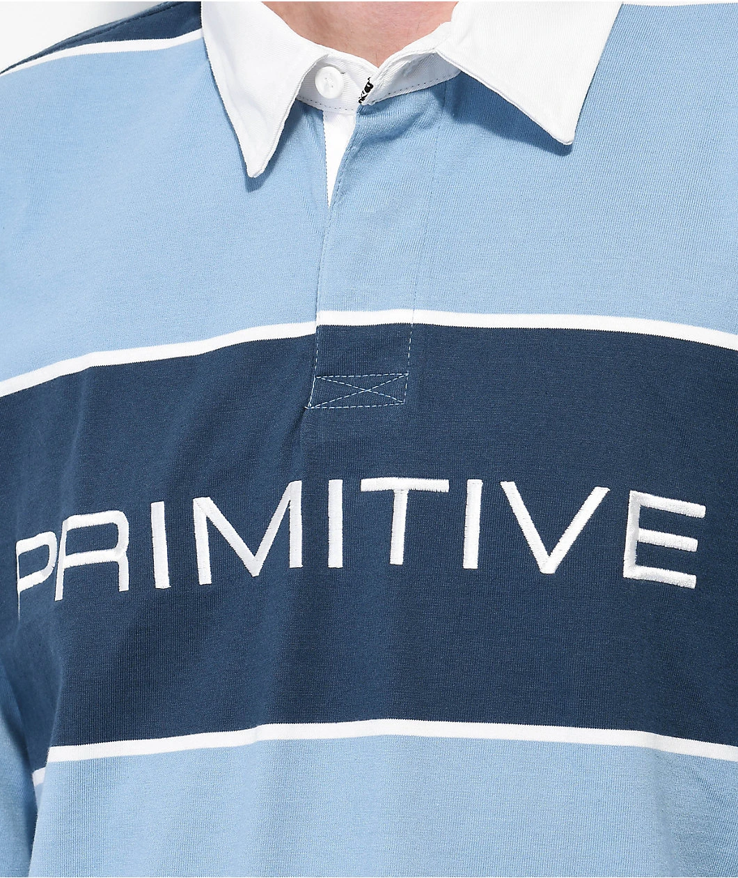 Primitive Hampton Blue Rugby Shirt - Image 3