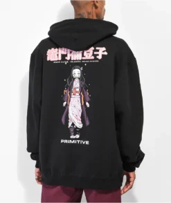 Primitive X Demon Slayer Nezuko Kamado Black Hoodie