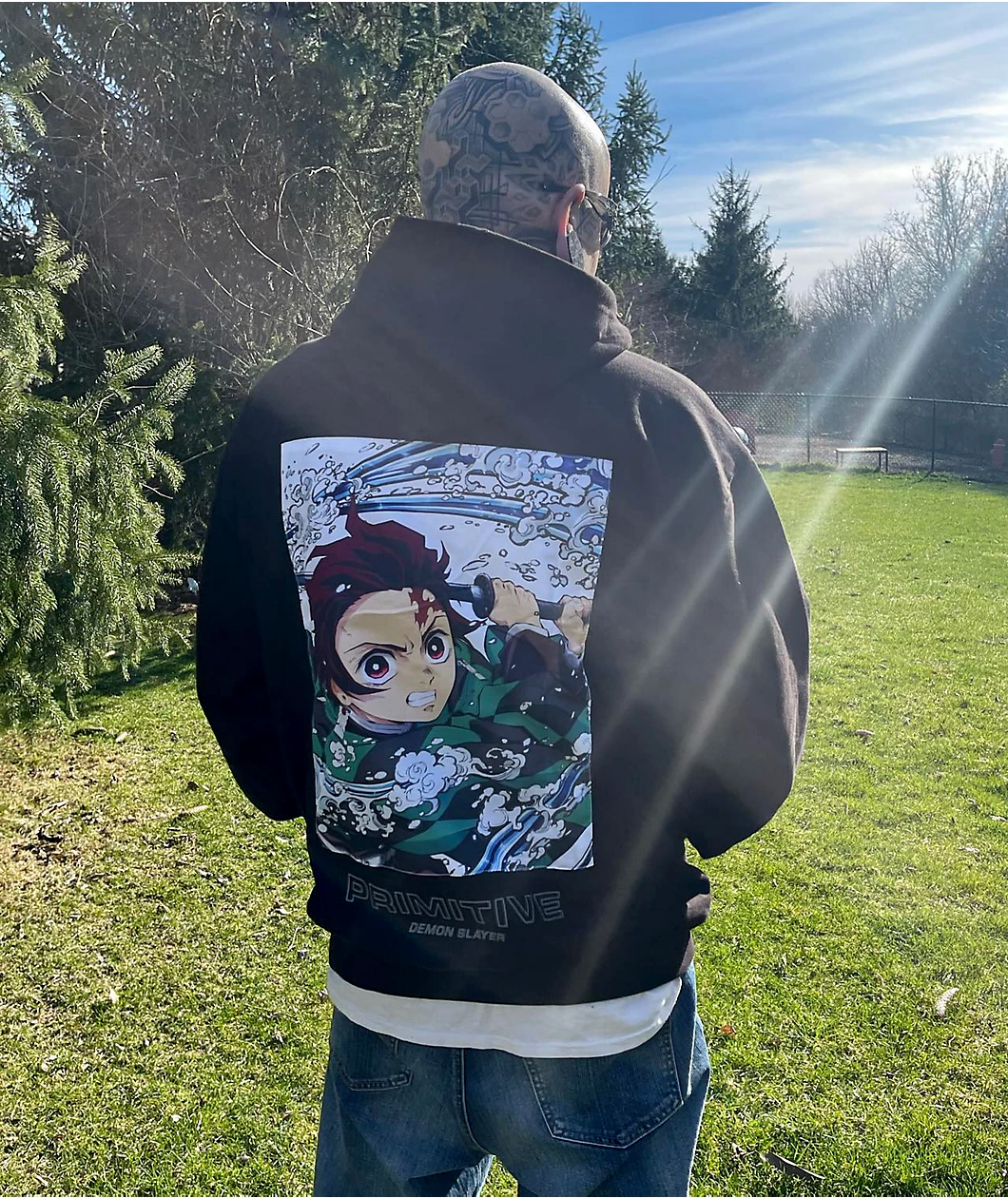 Primitive X Demon Slayer Tanjiro Utility Black Hoodie - Image 5