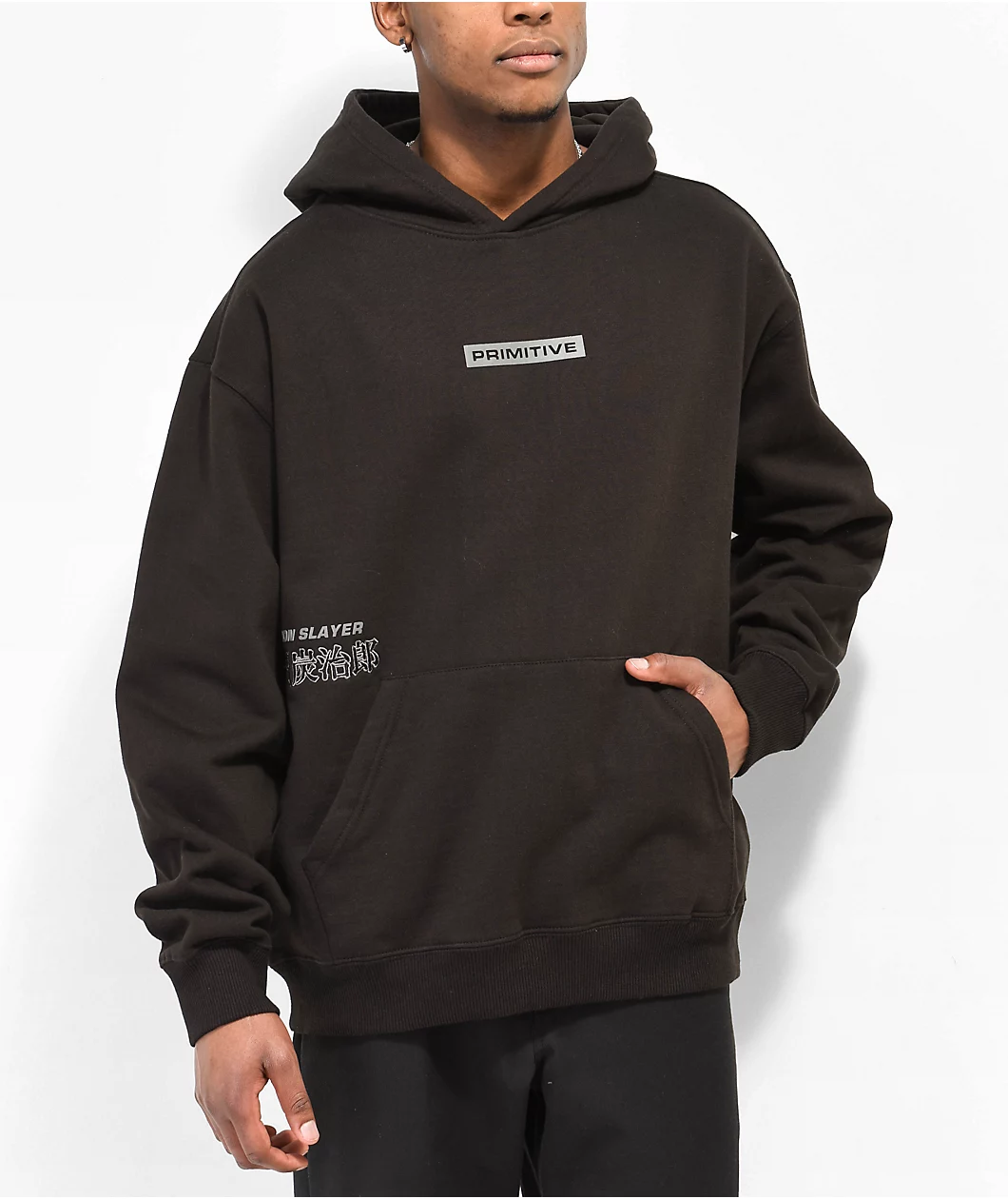 Primitive X Demon Slayer Tanjiro Utility Black Hoodie - Image 2