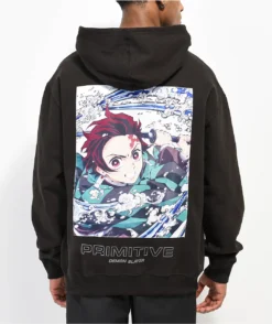 Primitive X Demon Slayer Tanjiro Utility Black Hoodie