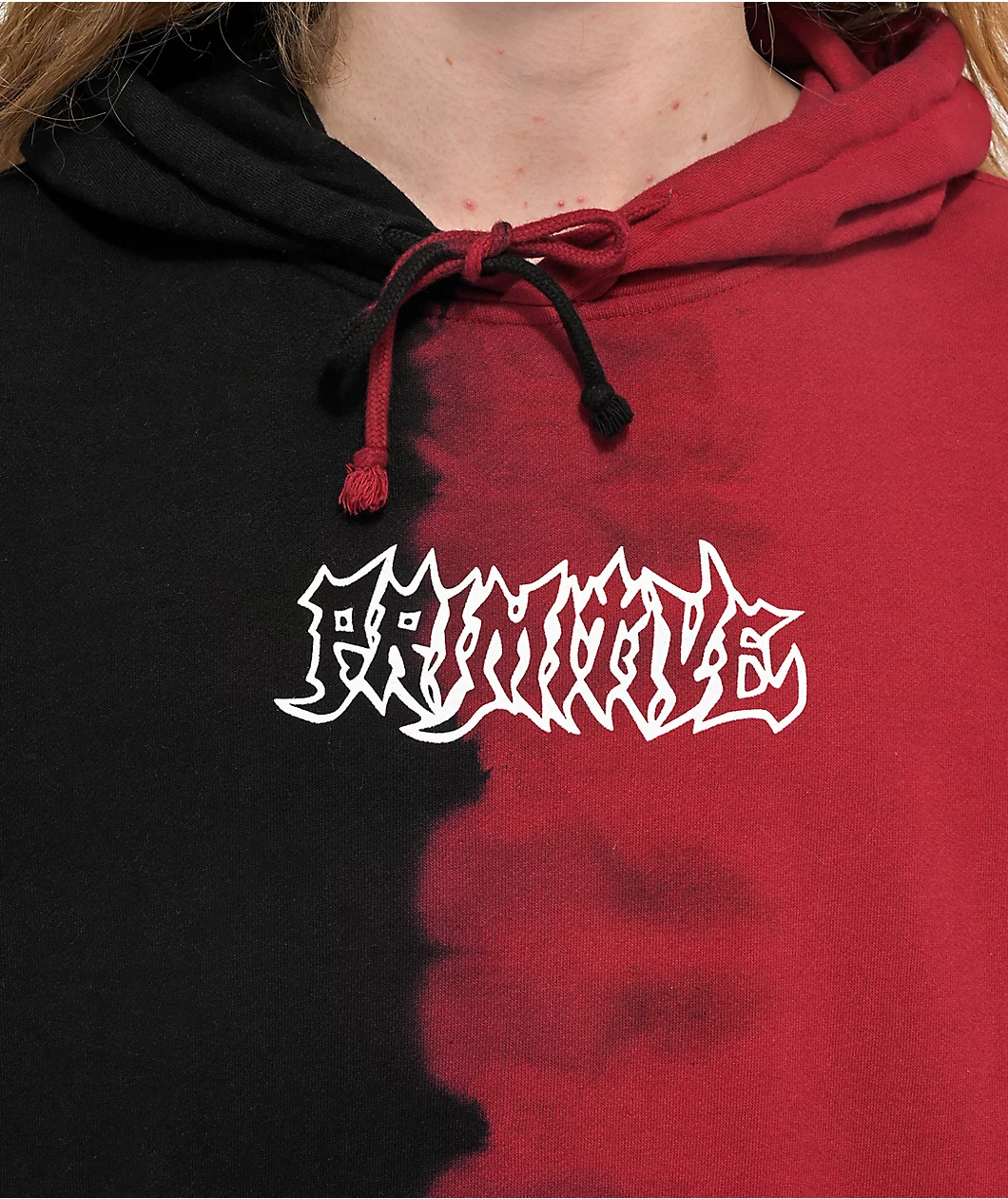 Primitive X Marvel Deadpool Red & Black Split Hoodie - Image 2