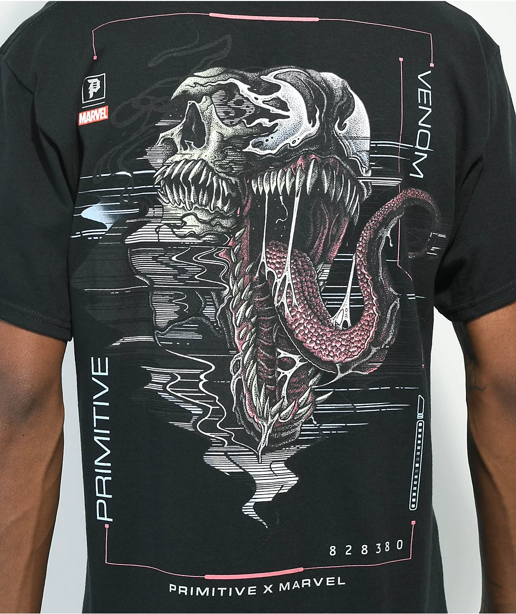 Primitive X Marvel By Paul Jackson Venom Black T-Shirt - Image 5