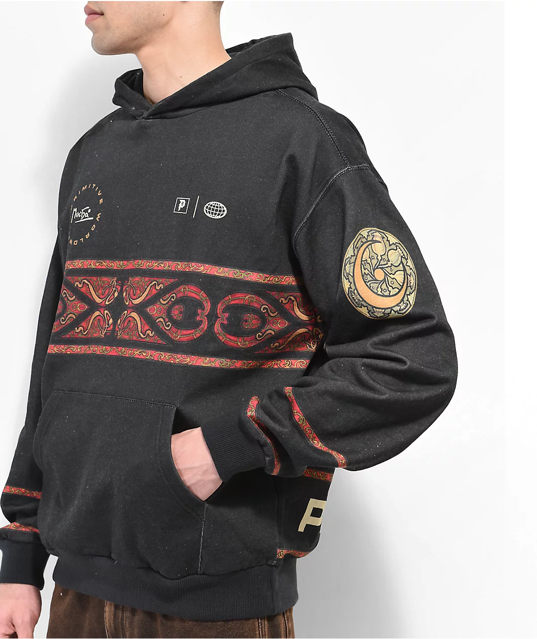 Primitive X Mucha Secret Language Black Hoodie - Image 4
