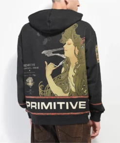 Primitive X Mucha Secret Language Black Hoodie