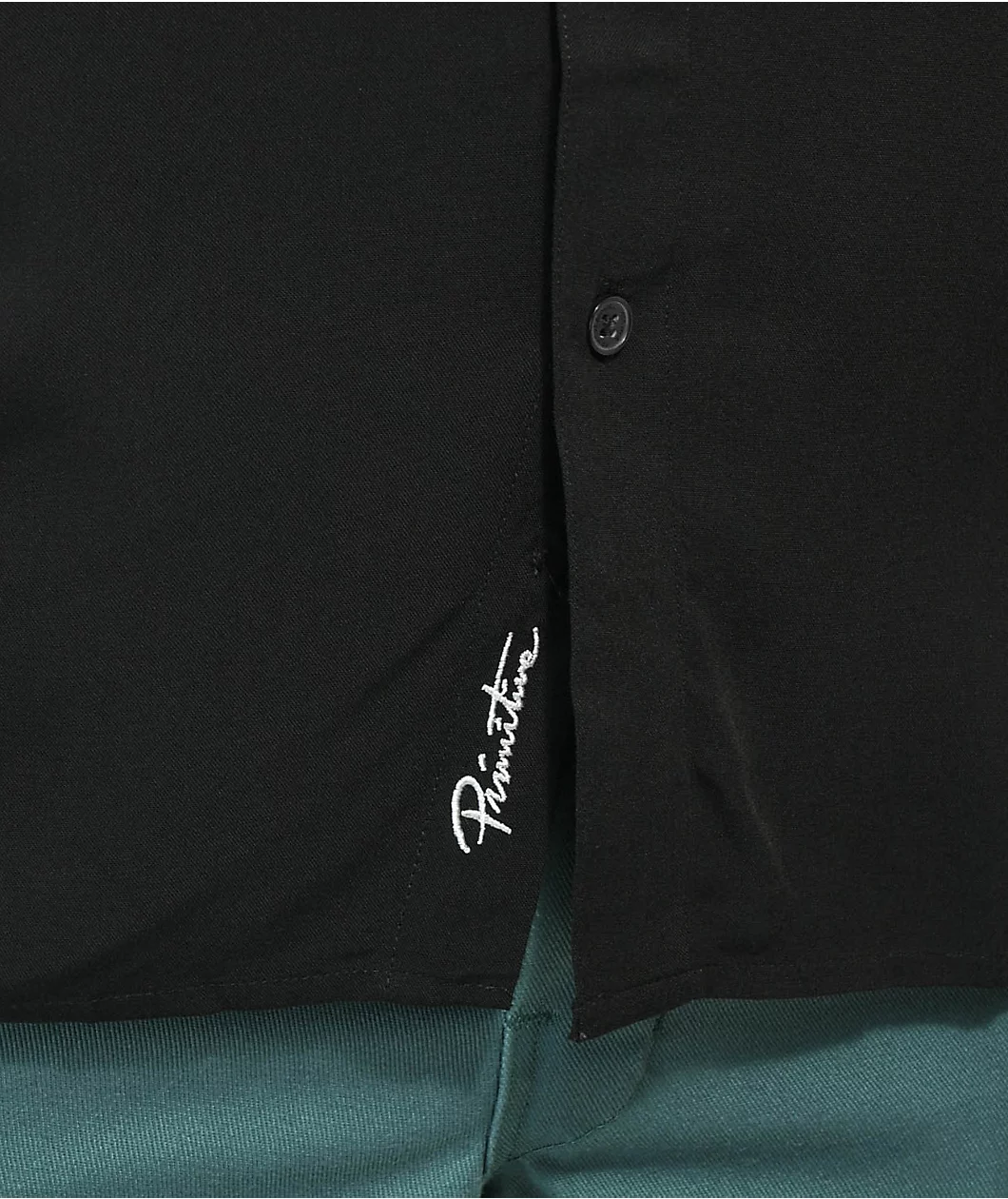 Primitive X My Hero Academia Izuku Black Short Sleeve Button Up Shirt - Image 4