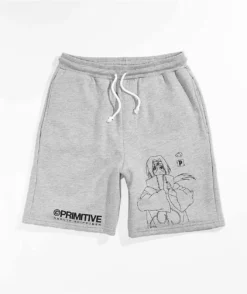 Primitive X Naruto Itachi Grey Sweat Shorts