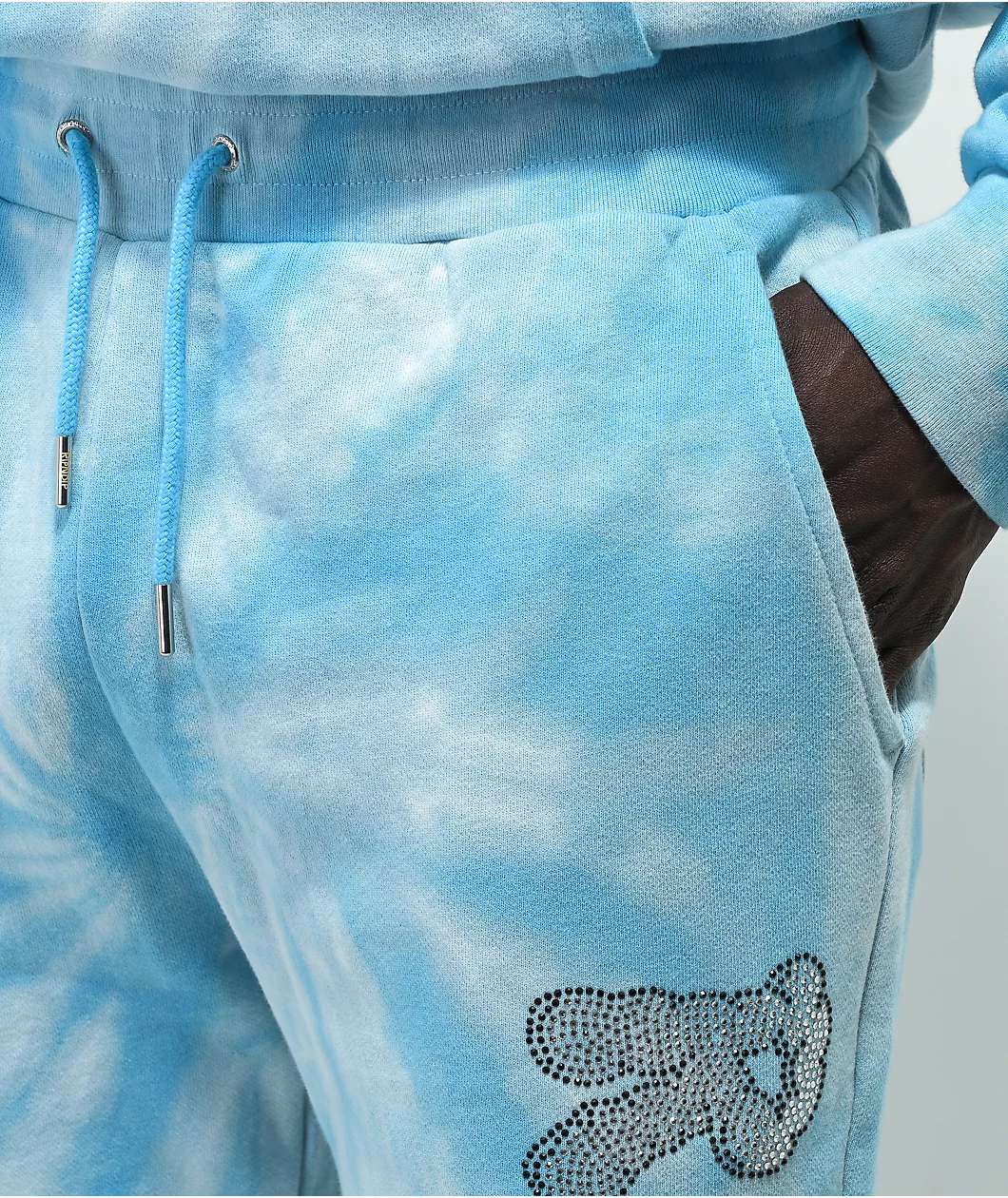 RIPNDIP Sent From Heaven Blue Tie Dye Sweatpants - Image 4