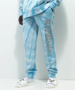 RIPNDIP Sent From Heaven Blue Tie Dye Sweatpants
