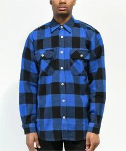 Rothco Heavy Blue Plaid Flannel Shirt