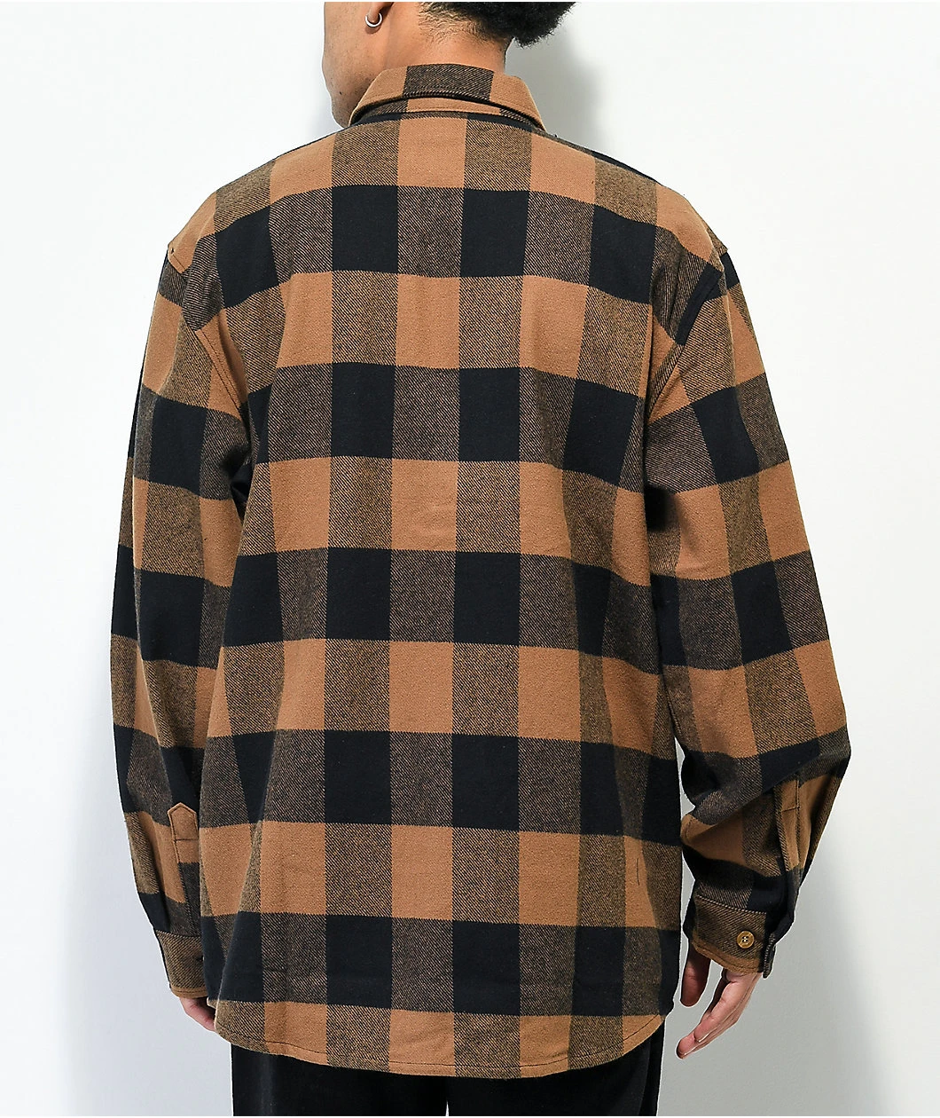 Rothco Heavy Brown Plaid Flannel Shirt - Image 3