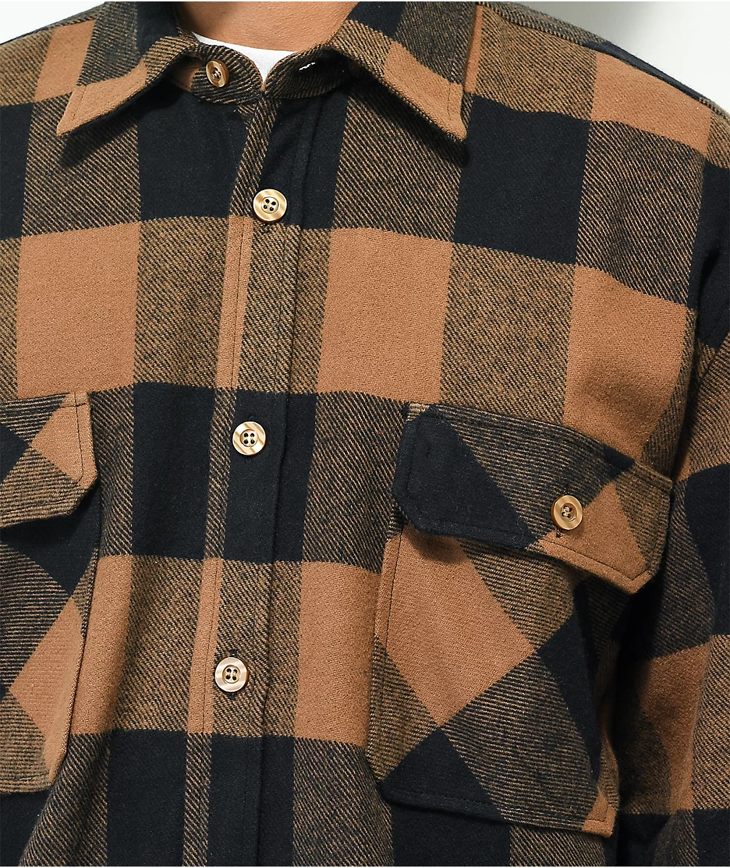 Rothco Heavy Brown Plaid Flannel Shirt - Image 2