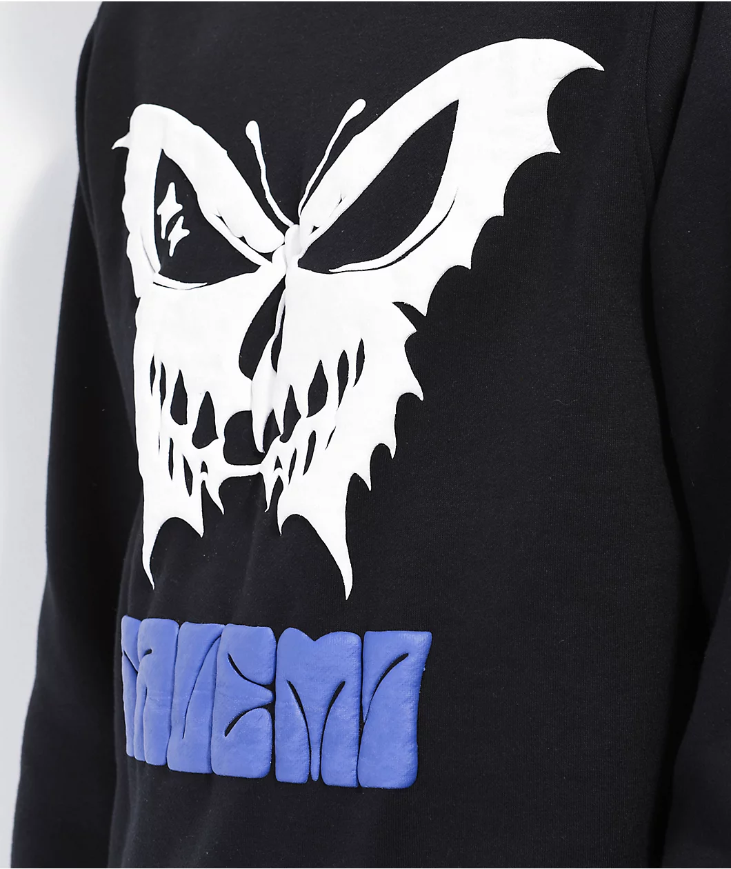 Salem7 Butterfly Black Crewneck Sweatshirt - Image 3