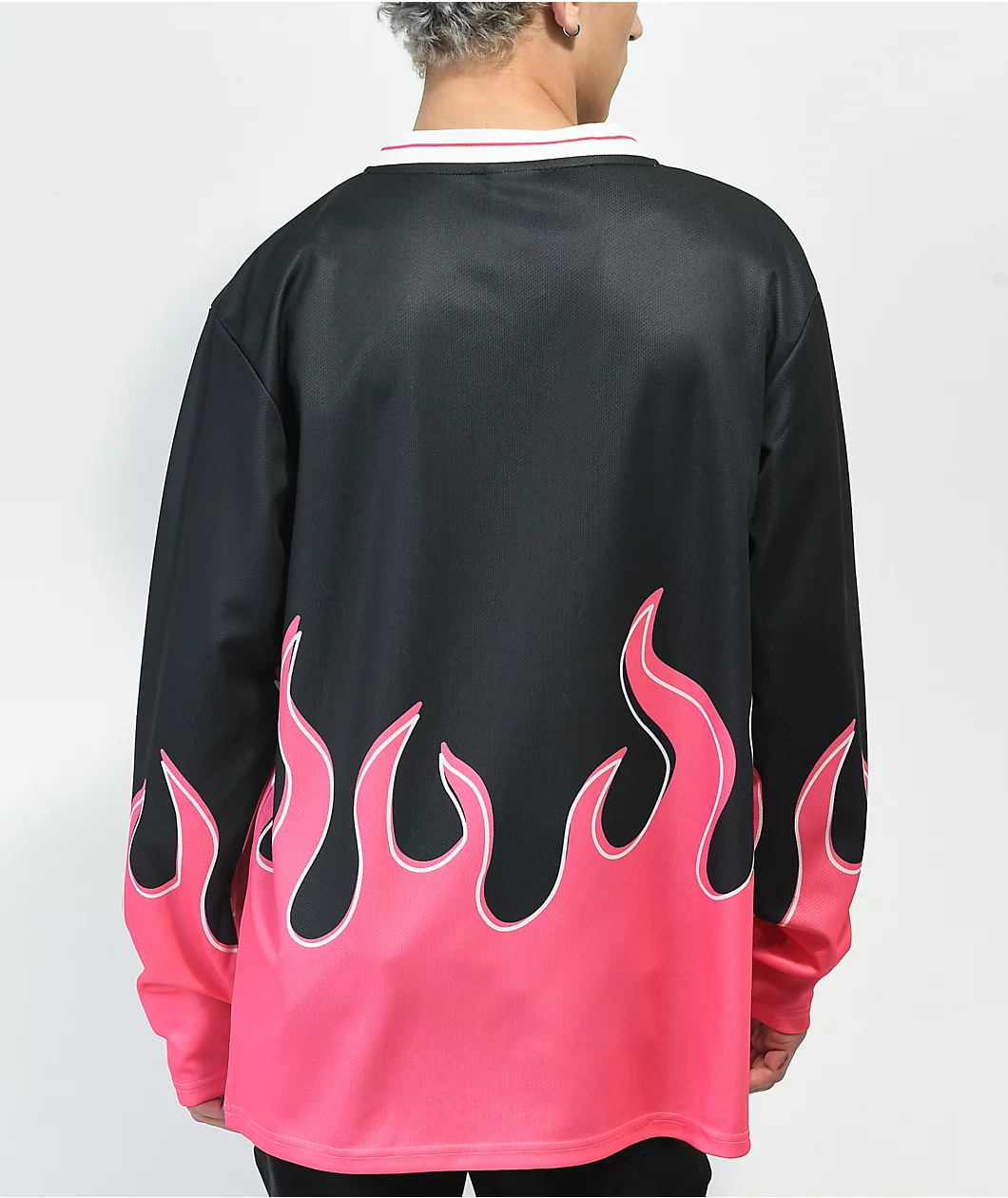 Salem7 Flames Pink Hockey Jersey - Image 4