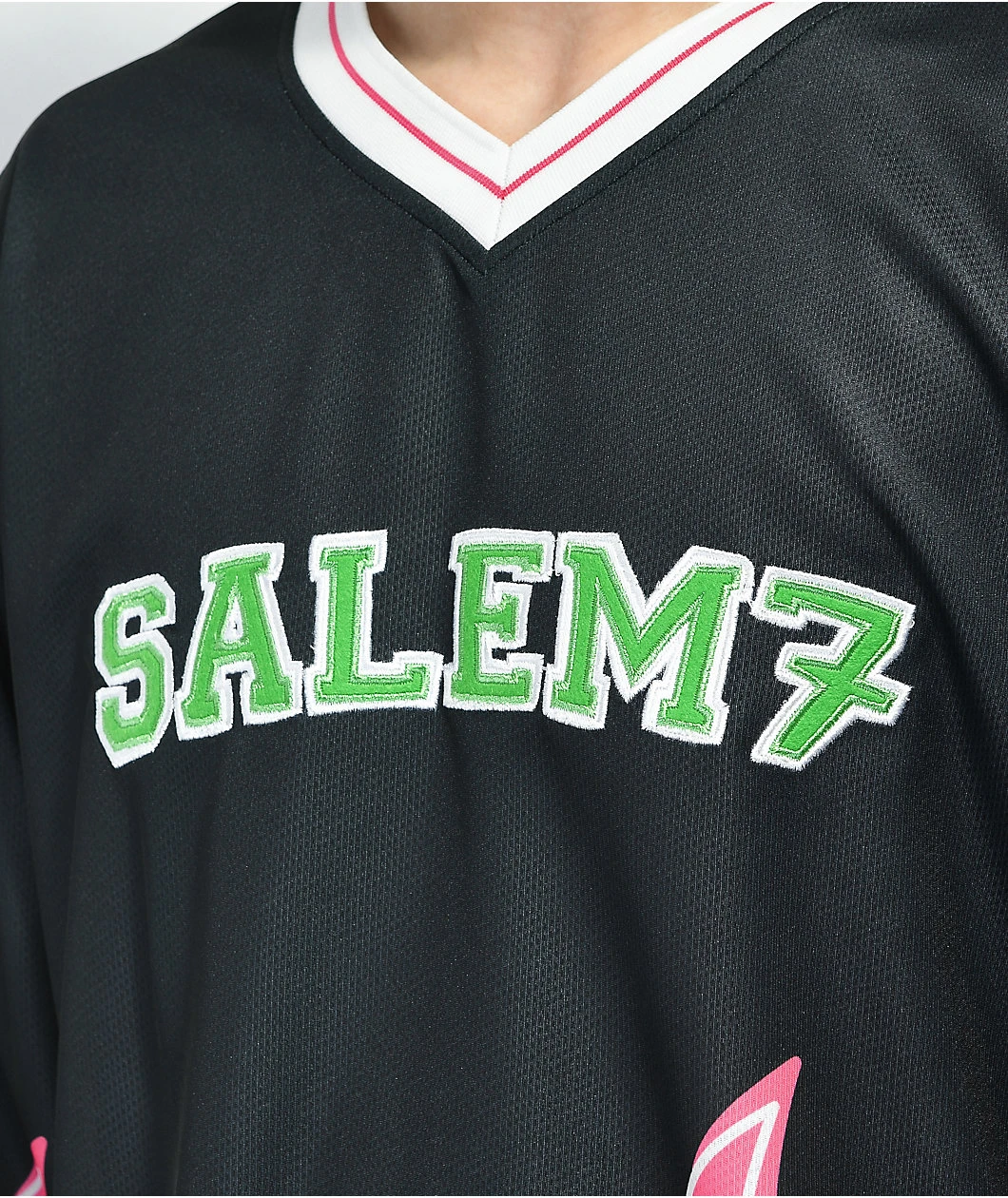 Salem7 Flames Pink Hockey Jersey - Image 2